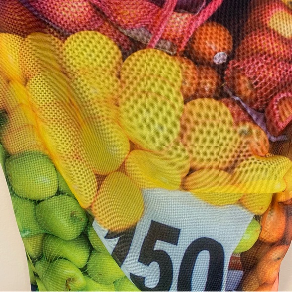 ZARA Blogger Fruit Stand Mesh Strappy Ruched Midi Slip Dress - Picture 12 of 15